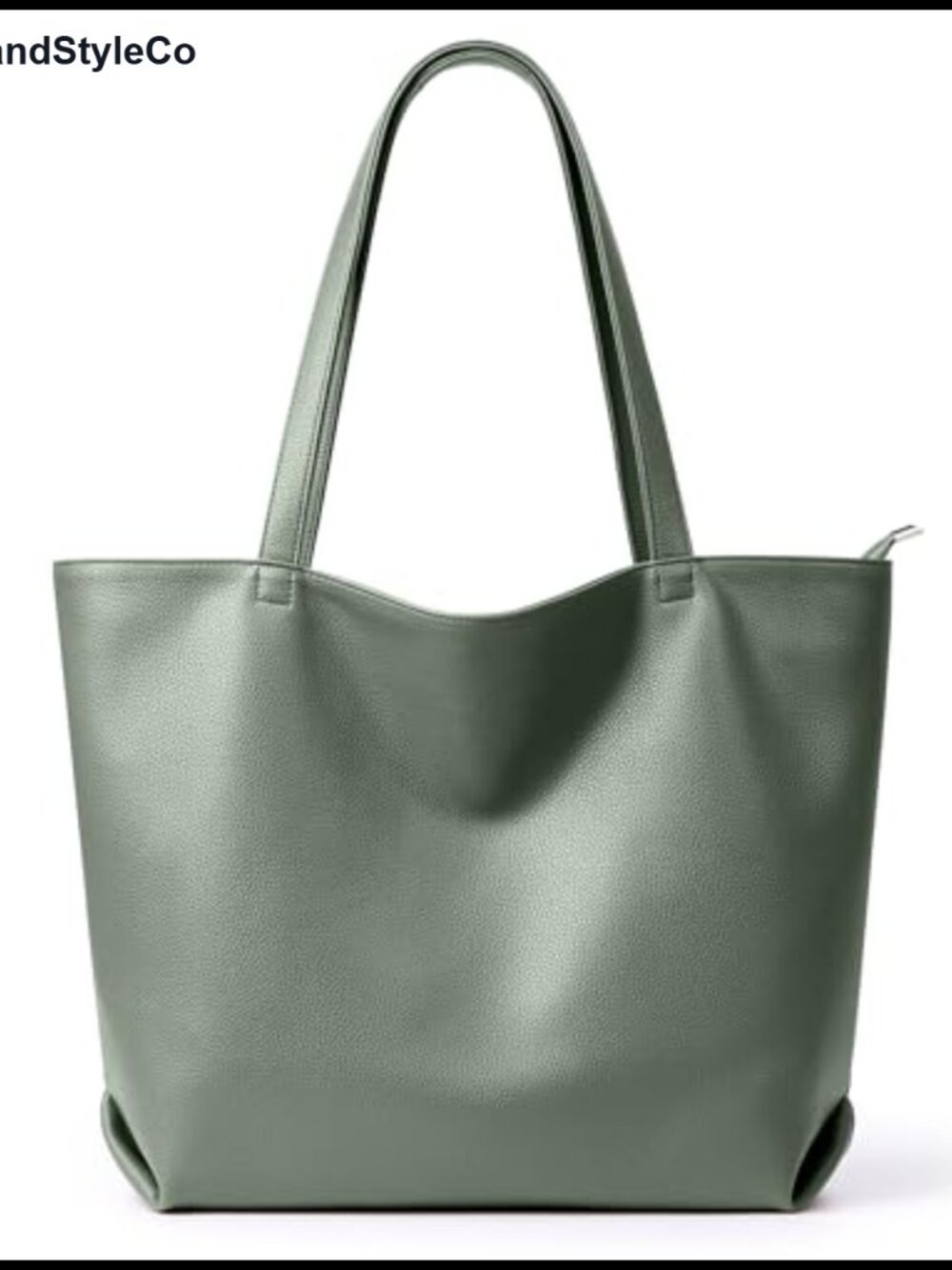 Soft Vegan Leather Tote Bag Large Hobo Zipper Shoulder Purse
